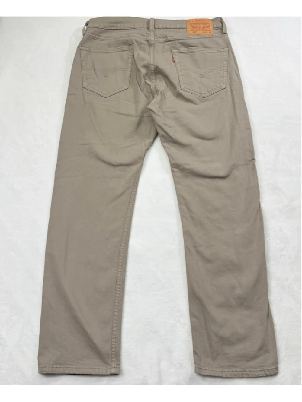 Men's Levi's 505 33x30 Regular Fit Straight Jeans Beige